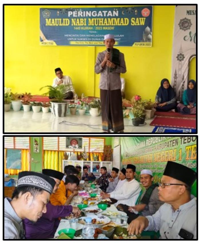 MTs N 1 TEBO ADAKAN MAULID NABI MUHAMMAD SAW 1445 H MTs N 1 TEBO ADAKAN MAULID NABI MUHAMMAD SAW 1445 H