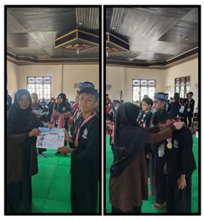 SISWA MTs N 1 TEBO RAIH EMAS PADA KEJUARAAN PENCAK SILAT 2023