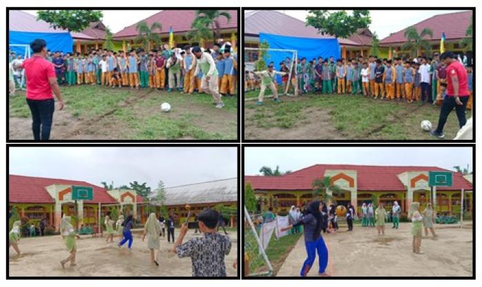 BOLA VOLI DAN FUTSAL MERIAHKAN CLASS MEETING HARI PERTAMA DI MTsN 1 TEBO