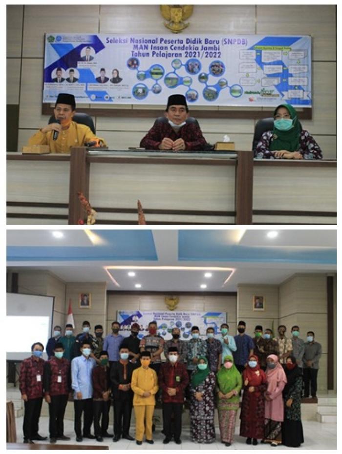 KAMAD MTsN 1 TEBO HADIRI SOSIALISASI SNPDB MAN IC JAMBI TP 2021/2022