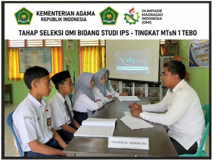 Seleksi Ketat OMI Bidang IPS Usai, 6 Siswa Terbaik Siap Wakili MTsN 1 Tebo di Tingkat Kabupaten