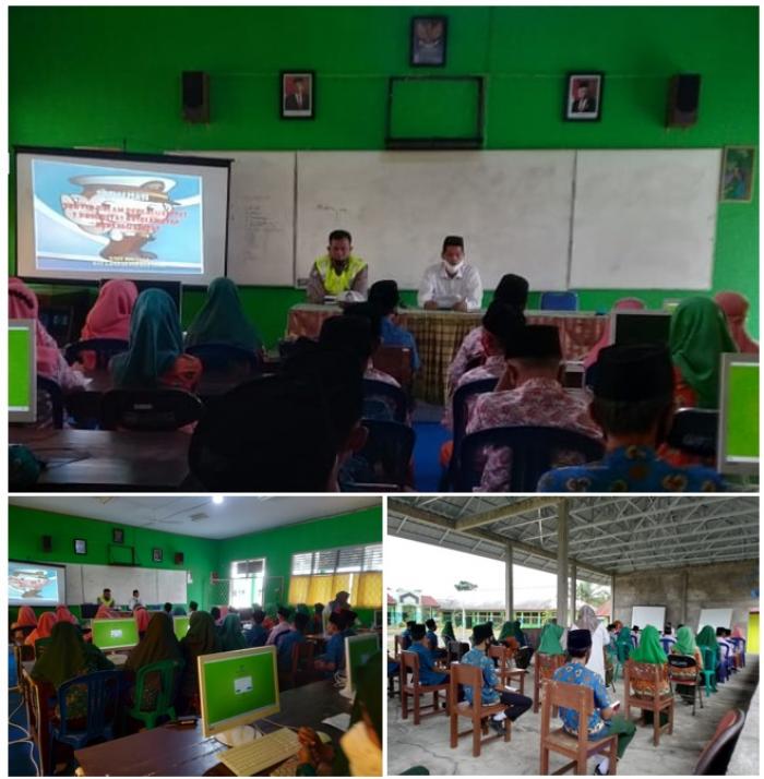 POLRES TEBO LAKUKAN PENYULUHAN TENTANG DISIPLIN BERLALU LINTAS DI MTs N 1 TEBO