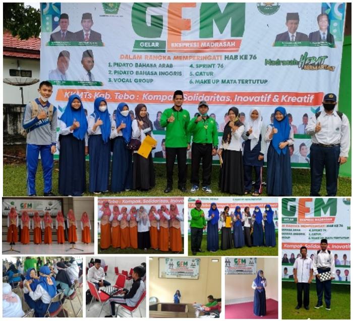 MTs N 1 TEBO BERPARTISIPASI MENGIKUTI LOMBA HAB KE 76 DIKANTOR KEMENTERIAN AGAMA KABUPATEN TEBO