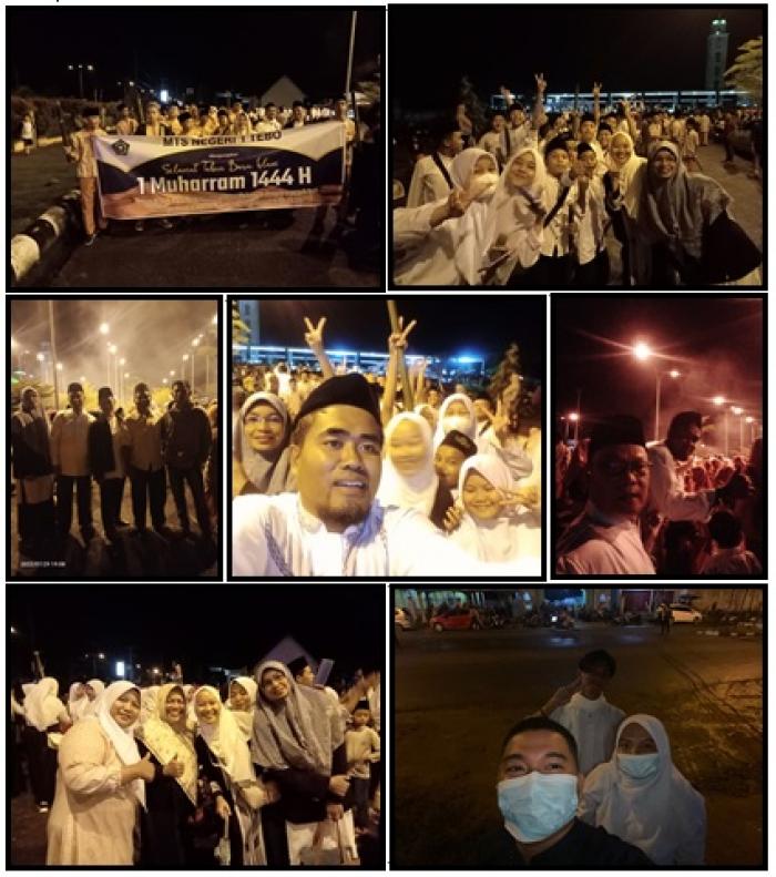 MTs N 1 TEBO IKUT BERPARTISIPASI  SEMARAKKAN PAWAI OBOR TAHUN BARU ISLAM 1 MUHARRAM 1444 H