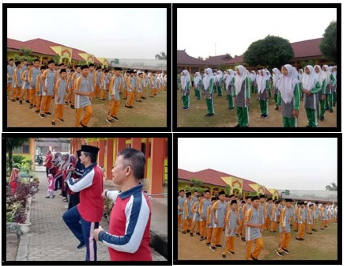 BUDAYAKAN HIDUP SEHAT, MTs N 1 TEBO GELAR SENAM PAGI