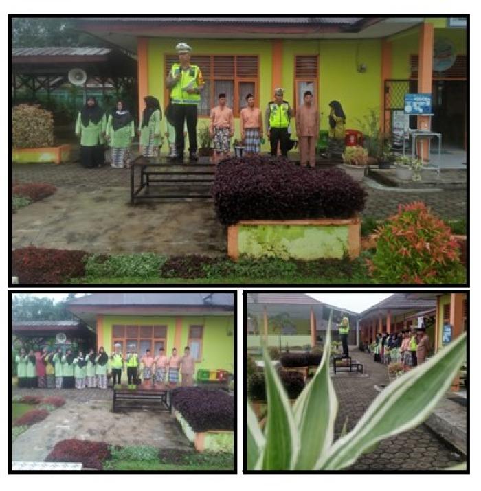 SAT LANTAS POLRES TEBO MELAKSANAKN SOSIALISASI TERTIB LALULINTAS DI MTs N 1 TEBO