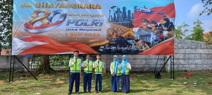 MTsN 1 Tebo Hadiri Upacara HUT ke-80 Polri di Tebo