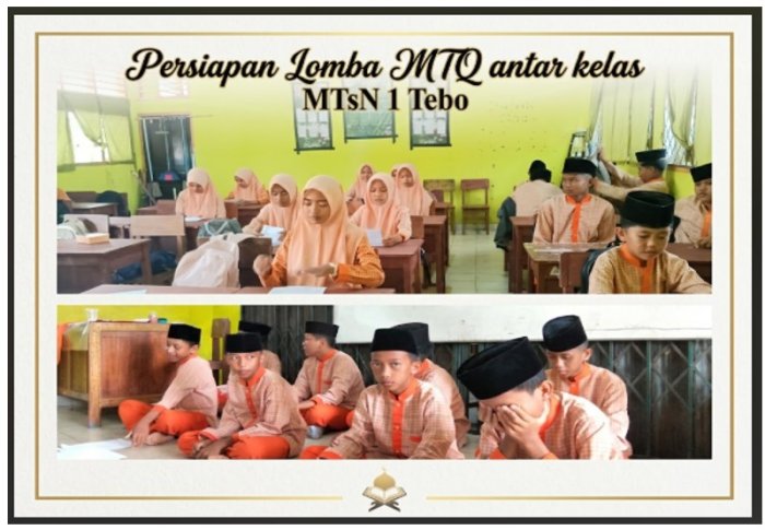 Sambut Lomba MTQ Antar Kelas, Siswa-Siswi MTsN 1 Tebo Intensifkan Latihan