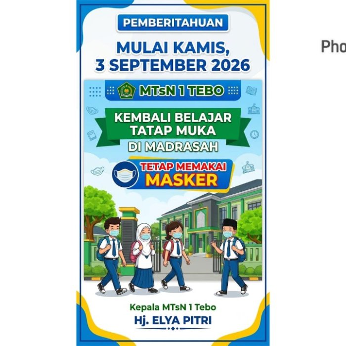 MTsN 1 Kembali Laksanakan Pembelajaran Tatap Muka MTsN 1 Kembali Laksanakan Pembelajaran Tatap Muka