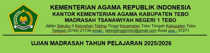 MTsN 1 Tebo Minta Guru Unggah Soal Ujian Secara Online MTsN 1 Tebo Minta Guru Unggah Soal Ujian Secara Online