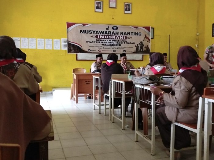 Pembina Pramuka MTsN 1 Tebo Hadiri Musyawarah Ranting