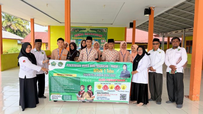 Pelepasan Tim Sosialisasi Penerimaan Murid Baru Madrasah (PMBM)Tahun 2026 MTSN 1 TEBO