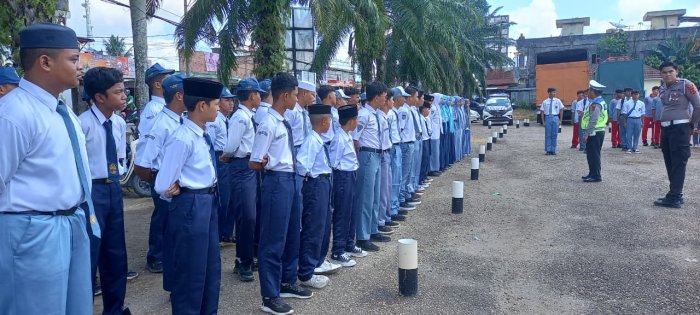 Tingkatkan Disiplin Lalu Lintas, 20 Anggota PKS MTsN 1 Tebo Ikuti Latihan Gabungan Se-Kabupaten Tebo