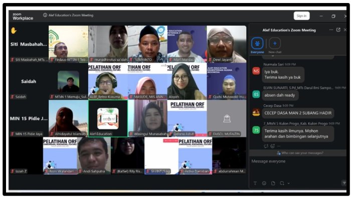 Tingkatkan Kualitas Pembelajaran Digital, Guru Bahasa Arab MTsN 1 Tebo Ikuti Webinar Alef Education Bersama Kemenag RI