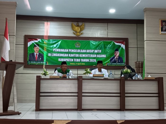 Penata Layanan Operasional MTsN 1 Tebo Ikuti Pelatihan Pengelolaan Arsip