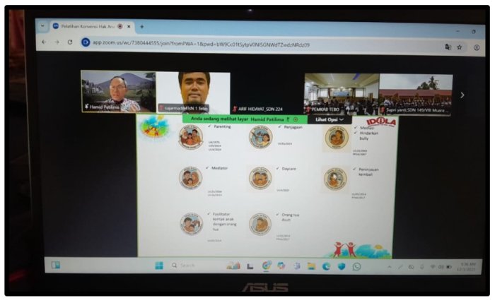 MTsN 1 Tebo Berpartisipasi Aktif dalam Webinar Peningkatan Kualitas Keluarga yang Digelar Dinsos PPA Tebo
