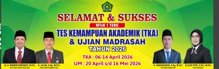 MTsN 1 Tebo Sukses Gelar Asesmen Nasional dan TKA 2026