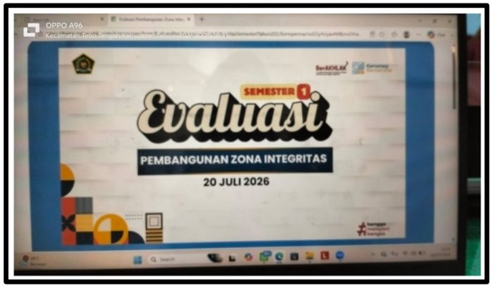 Tingkatkan Tata Kelola dan Akuntabilitas, Kepala MTsN 1 Tebo Ikuti Evaluasi PMPZI Semester I Tahun 2026