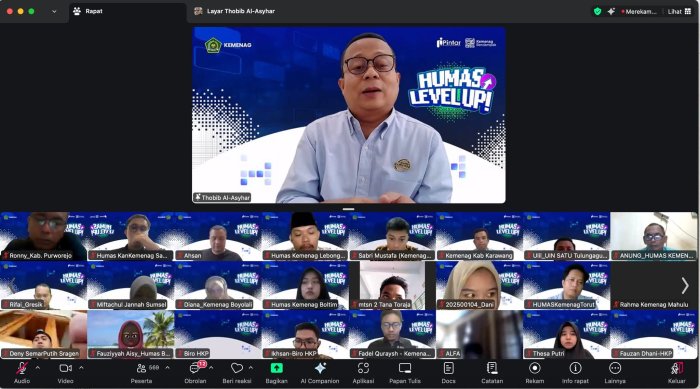 MTsN 1 Tebo Ikuti Launching Program Humas Level Up secara Daring