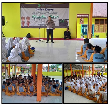 POLRES TEBO ADAKAN SOSIALISASI ATURAN BERLALU LINTAS DI MTs N 1 TEBO POLRES TEBO ADAKAN SOSIALISASI ATURAN BERLALU LINTAS DI MTs N 1 TEBO