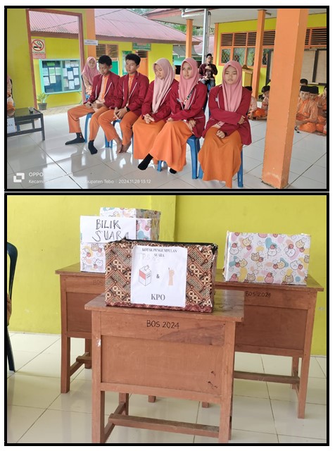 SIMULASI PEMILIHAN KETUA OSIM MTS N 1 TEBO MASA BAKTI 2025-2026