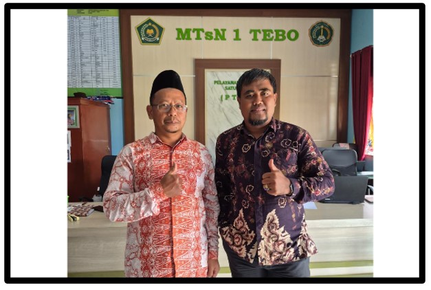 Perkuat Sinergi Program, Waka Humas dan Bendahara MTsN 1 Tebo Gelar Koordinasi di Ruang PTSP
