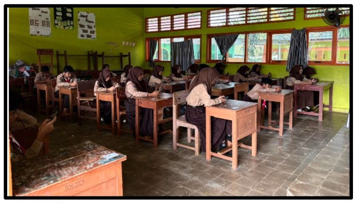 Ujian Berjalan Lancar, Siswa MTsN 1 Tebo Fokus Hadapi Hari Keempat Asesmen Madrasah Semester Genap