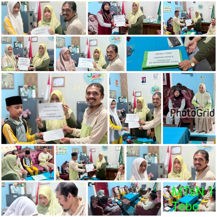 MTsN 1 Tebo Berikan Santunan untuk Yatim dan Disabilitas