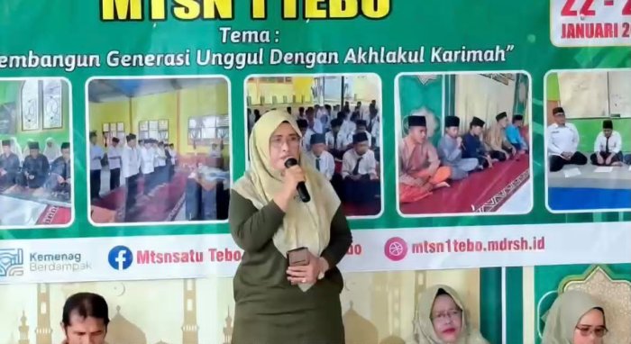 Kepala MTsN 1 Tebo Imbau Siswa Isi Liburan Secara Positif
