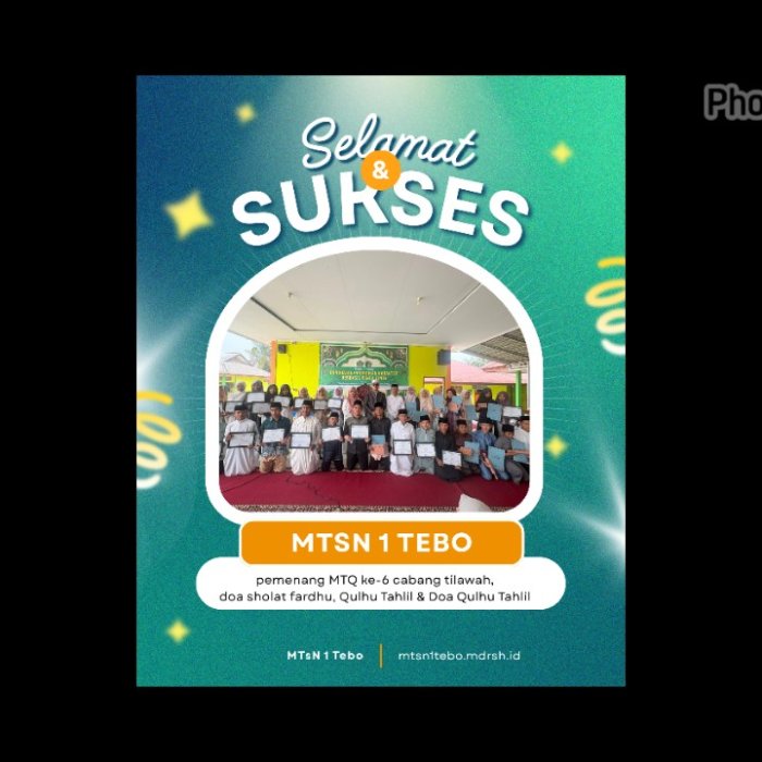 MTsN 1 Tebo Gelar MTQ ke-6: Apresiasi Para Juara Cabang Tilawah, Doa Sholat Fardhu, dan Qulhu Tahlil MTsN 1 Tebo Gelar MTQ ke-6: Apresiasi Para Juara Cabang Tilawah, Doa Sholat Fardhu, dan Qulhu Tahlil
