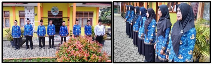 Semangat dan Kekompakan Pendidik MTsN 1 Tebo Bersinar dalam Upacara Senin Pagi